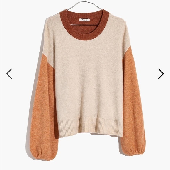 Madewell Colorblock Payton Pullover Sweater in Coziest Yarn - Picture 4 of 9
